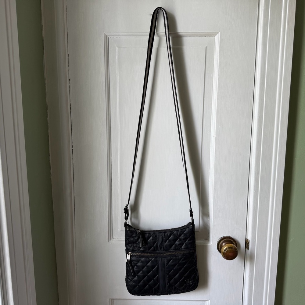 Oliver Thomas Quilted Black Crossbody Bag